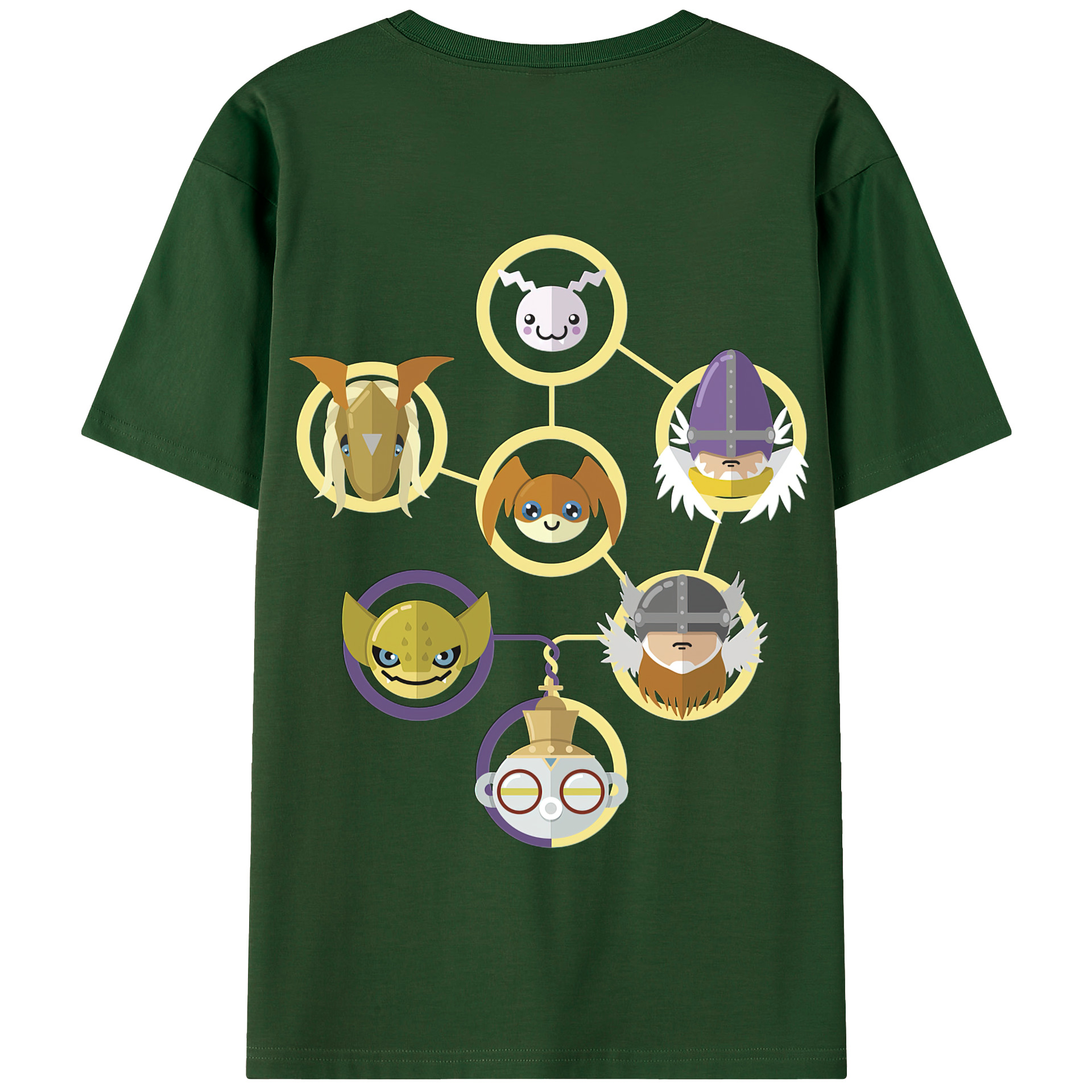 （画像用） Digimon デジタルモンスター/デジモン 綿100％半袖Tシャツ（背面プリント）
